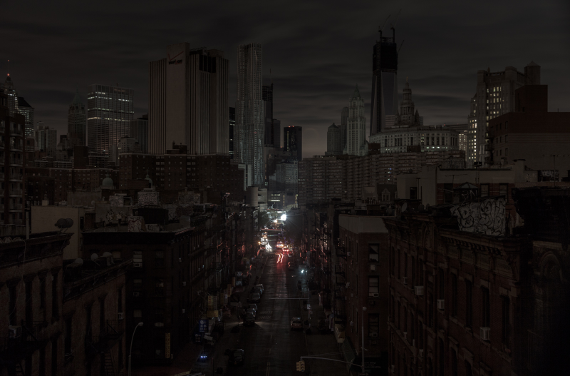 Downtown New York City following the power outage from Hurricane Sandy. Image: Several seconds / Flickr